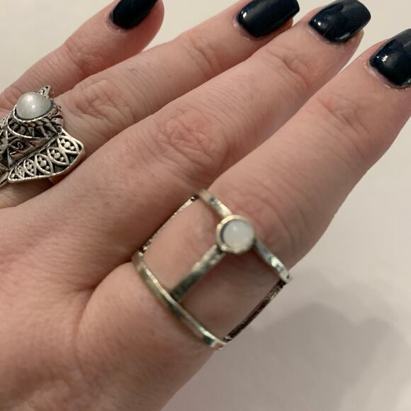 Vintage Style Elephant 3 Piece Ring Set Adjustable BN3 - Picture 5 of 12